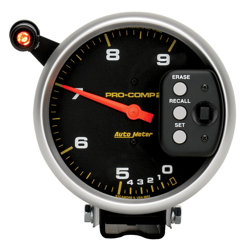 Autometer Pro-Comp 5 inch 9000 RPM Dual Range w/ Shift-Lite and Memory Tach thumbnail 5