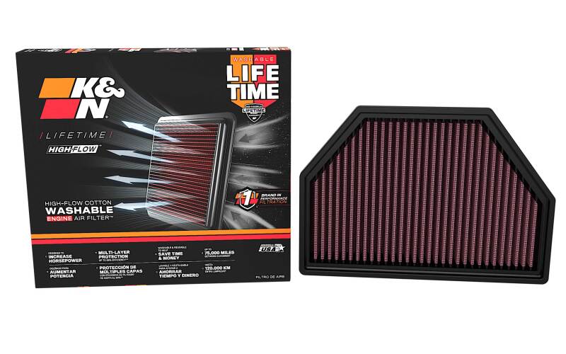 K&N 2023+ BMW X7 L6-3.0L Replacement Air Filter thumbnail 3