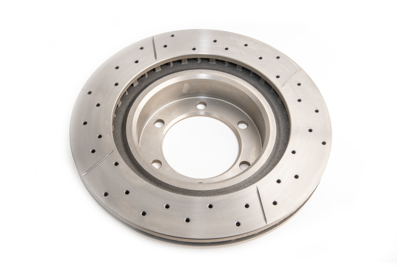 DBA Street Series X-Gold Disc Brake Rotors for 2003-2010 4RUNNER, 2006-2009 GX470, 2002-2004 LAND CRUISER - DBA2700X Rotor, Cross-Drilled, Slotted, X-Gold, Uni-Directional, Toyota, Front, Each thumbnail 4