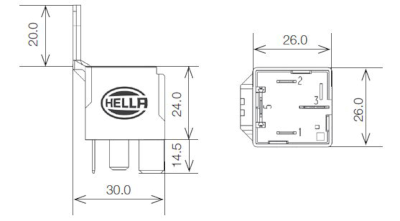 Hella Relay Mini Power Iso 4 Pole 12V Spst Res Bkt thumbnail 9