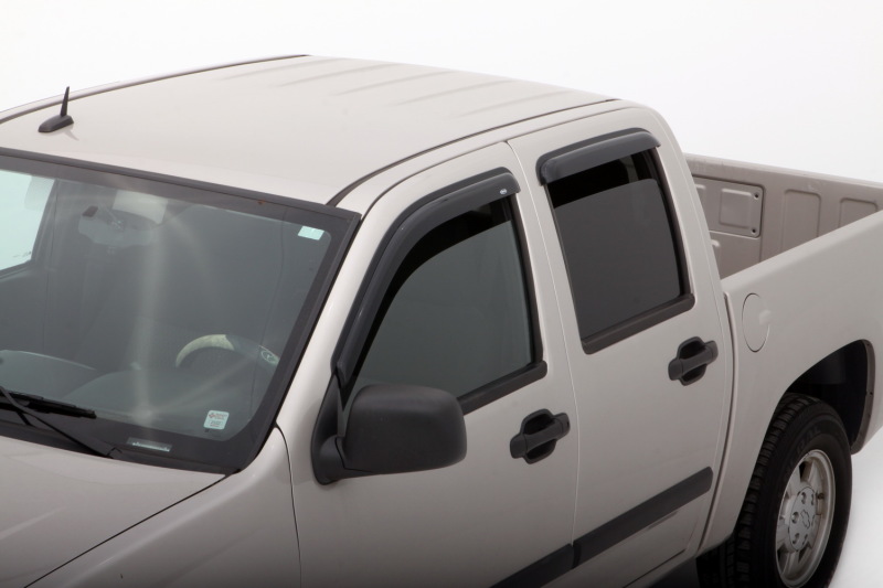 AVS 04-12 Chevy Colorado Crew Cab Ventvisor Outside Mount Window Deflectors 4pc - Smoke thumbnail 4