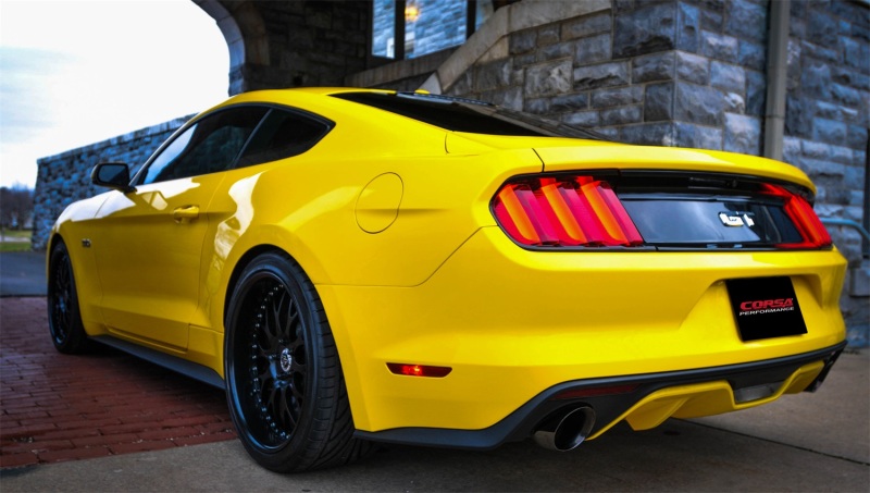 Corsa 2015-2017 Ford Mustang GT 5.0 3in Axle Back Exhaust Black Dual 4.5in Tip Sport thumbnail 6