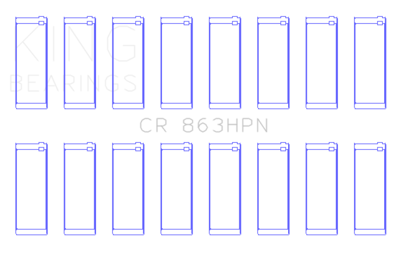King Engine Bearings Chrysler 361/383 (Size STD) Performance Rod Bearing Set thumbnail 2