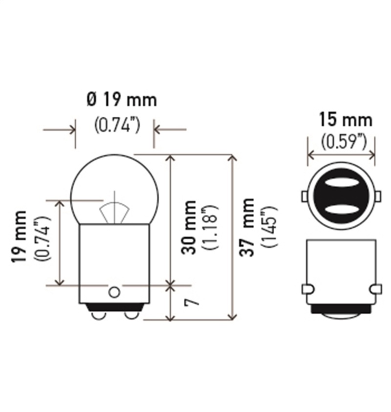 Hella Bulb 90 12V 8W BA15d G6 thumbnail 3
