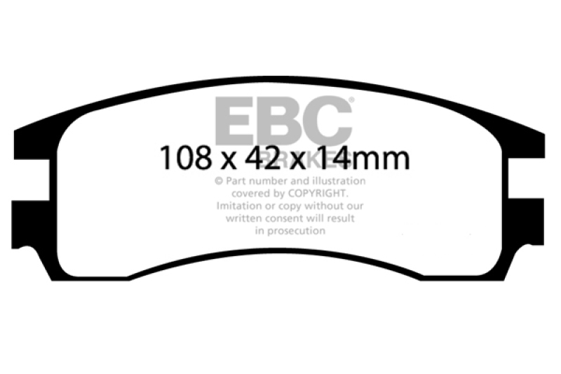 EBC 00-05 Buick Le Sabre (FWD) 3.8 (15in Wheels) Redstuff Rear Brake Pads thumbnail 3