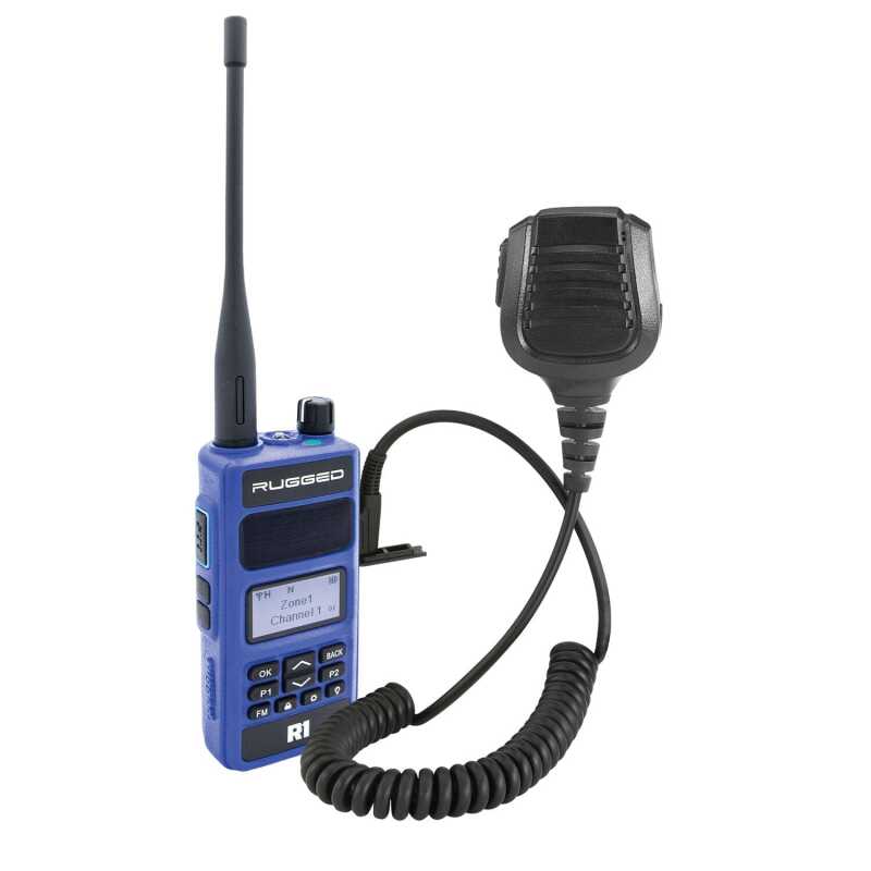 Rugged Radios BUNDLE - Rugged R1 - Business Band Two Way Handheld Radio - with Hand Mic