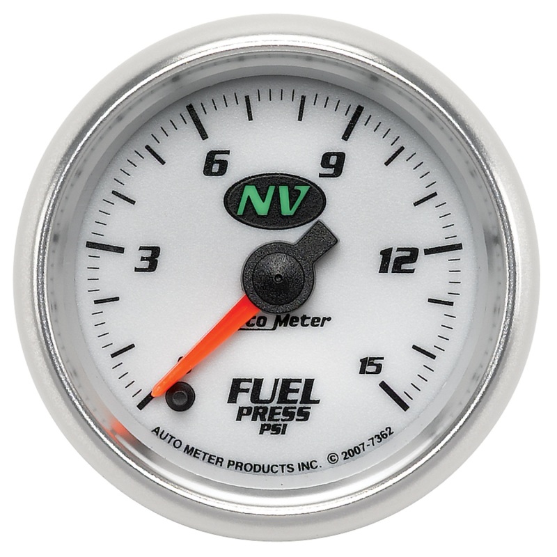 AutoMeter Gauge Fuel Pressure 2-1/16in. 15PSI Digital Stepper Motor NV thumbnail 7