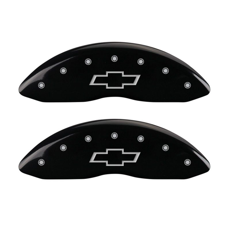 MGP 4 Caliper Covers Engraved Front & Rear MGP Black Finish Silver Char 2018 Chevrolet Traverse thumbnail 4