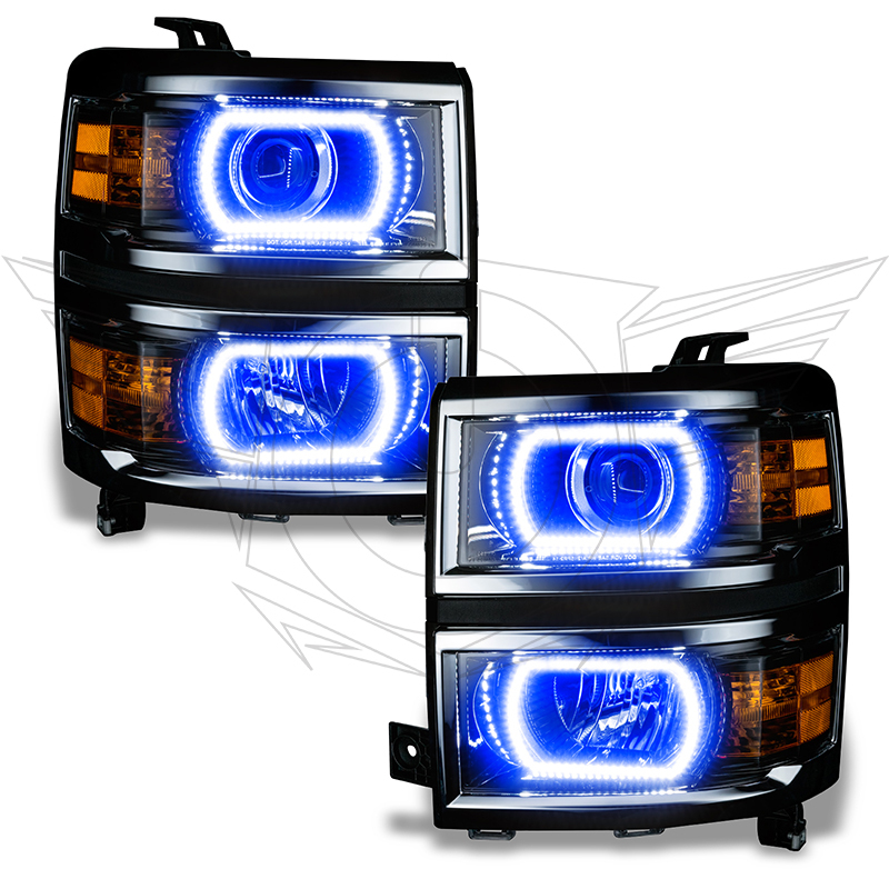 Oracle Chevy Silverado 14-15 Halo Kit Projector Style - ColorSHIFT w/ Simple Controller