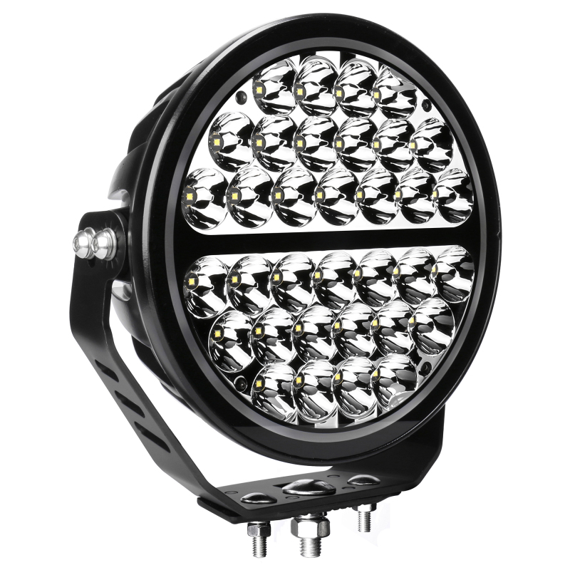 Go Rhino Xplor Blackout Series Round Single LED Spot Light Kit w/DRL (Surface Mount) 9in. - Blk thumbnail 8