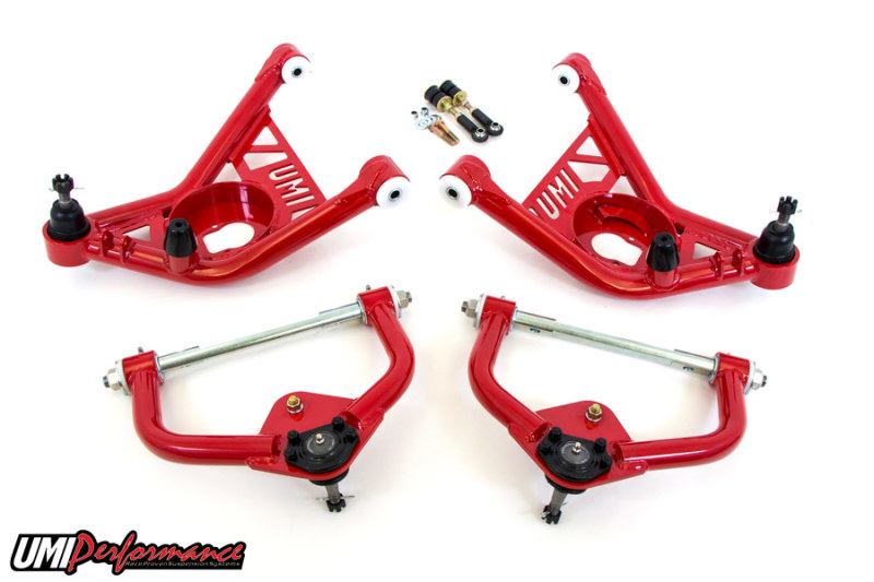 UMI Performance 70-81 GM F-Body Front A-arm Kit Delrin Bushings Tall Ball Joints thumbnail 2