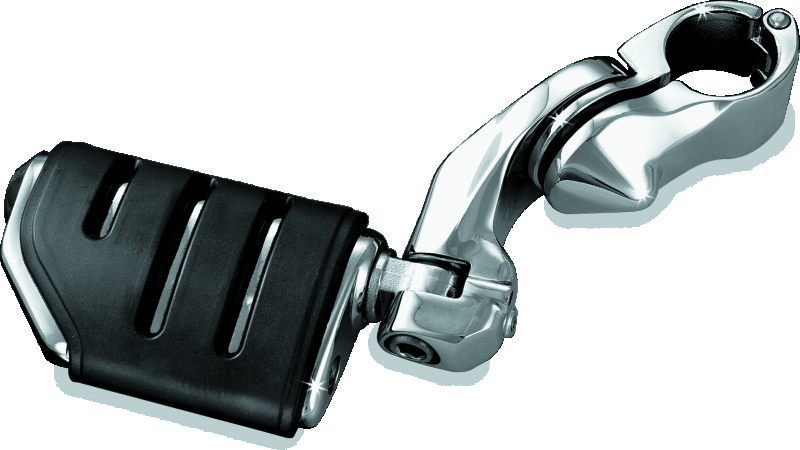 Kuryakyn Adjustable Tour-Tech Short Cruise Mounts 7585 Foot Pegs, Mounts, Adjustable, Trident Dually Style, Steel, Chrome, Highway, Pair thumbnail 2
