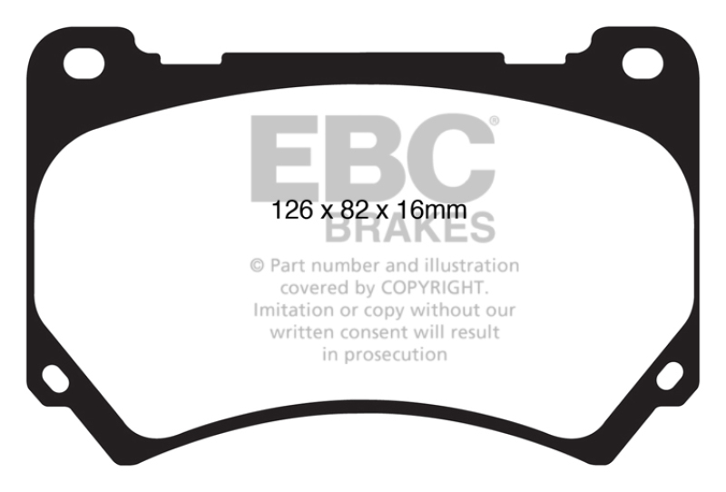 EBC 11+ Hyundai Equus 4.6 Greenstuff Front Brake Pads thumbnail 3