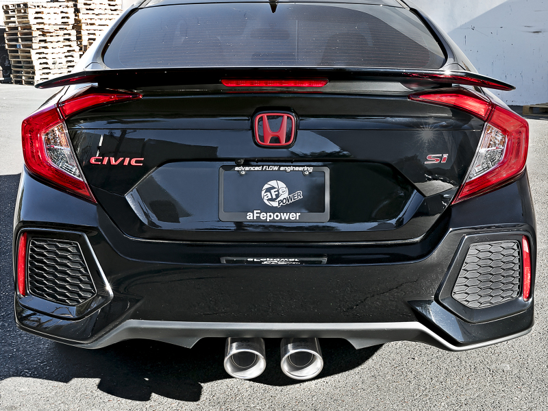 aFe Takeda 3in 304 SS Cat-Back Exhaust System w/ Polished Tips 2017 Honda Civic Si I4 1.5L (t) thumbnail 8
