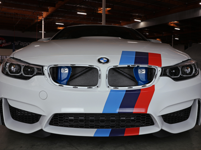 aFe Magnum FORCE Dynamic Air Scoop 15-18 BMW M3/15-20 M4 - Blue thumbnail 9