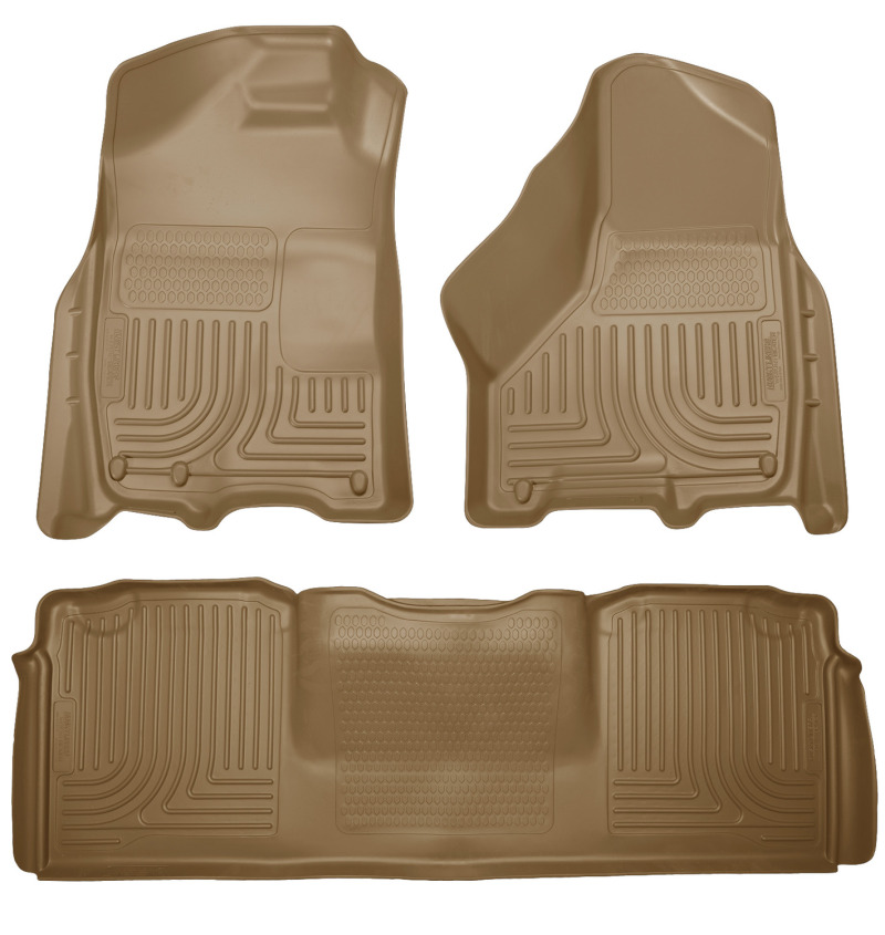 Husky Liners 10-12 Dodge Ram 2500/3500 Mega Cab WeatherBeater Combo Tan Floor Liners thumbnail 2