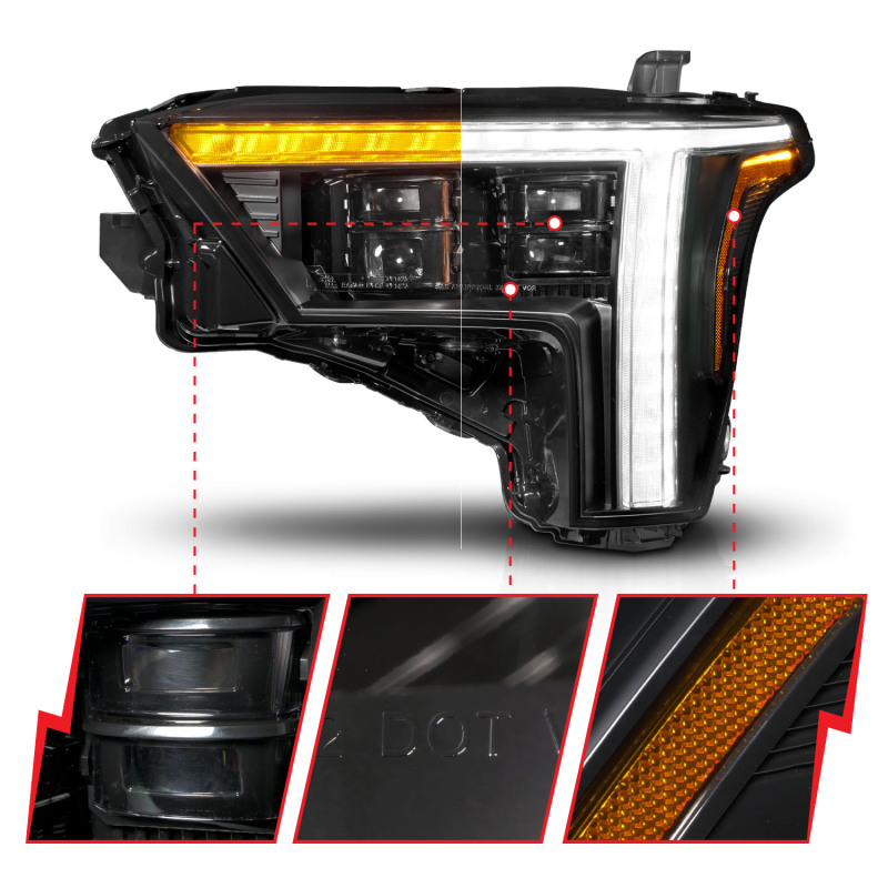 ANZO 22-24 Toyota Tundra (w/Factory LED Refl.) Z-Series Full LED Proj Headlights - Driver Side ONLY thumbnail 8