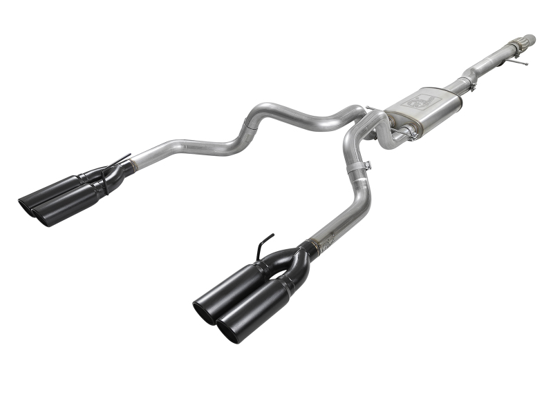 aFe Vulcan Series 4-3in 304SS Exhaust Cat-Back w/ Blk Tips 2019 GM Silverado/Sierra 1500 V8-6.2L thumbnail 2