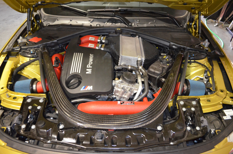 Injen 15-16 BMW M3(F80)/M4 (F82/83) 3.0L L6 Twin Turbo 2PC Aluminum Int. Charge Pipe - Wrinkle Black thumbnail 5