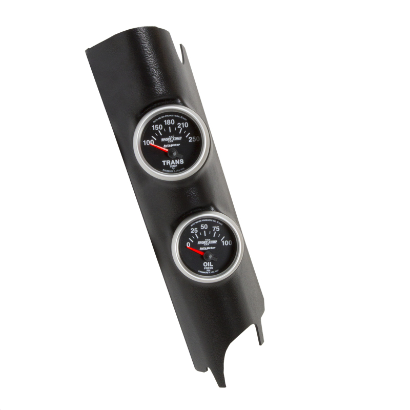 Autometer 11+ Jeep Wrangler A-Pillar Trans Temp/Oil Pressure Sport Comp 2 Gauge Kit thumbnail 5