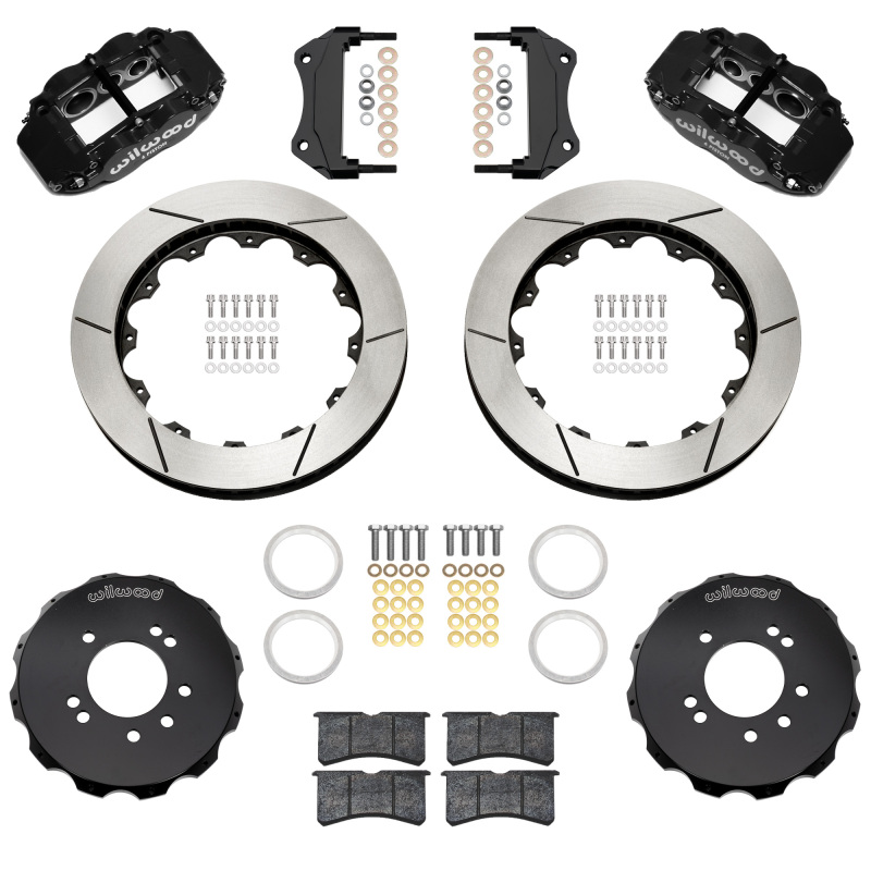 Wilwood 89-98 Nissan 240SX/89-94 Skyline/90-96 300ZX Superlite 6R Fr BBK w/ 12.88in SLT Rotors - Blk