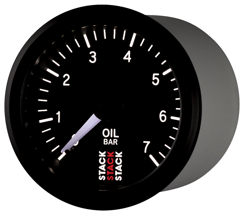 Autometer Stack Instruments 52mm 0-7 BAR M10 (M) Mechanical Oil Pressure Gauge - Black thumbnail 7