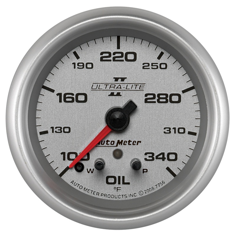Autometer Ultra-Lite II 2-5/8in 340 Deg F Stepper Motor w/ Peak & Warn Oil Temp Gauge thumbnail 4