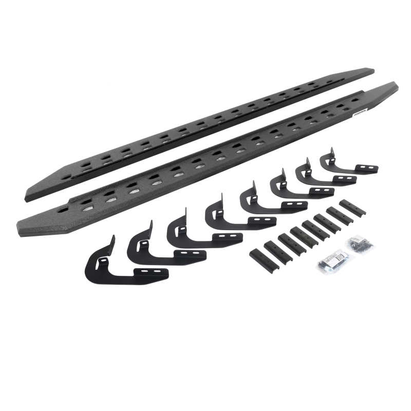 Go Rhino 15-19 GMC Sierra 2500/3500HD DC 4DR RB20 Slim Running Boards Kit (w/Brackets) - Bedliner Ct