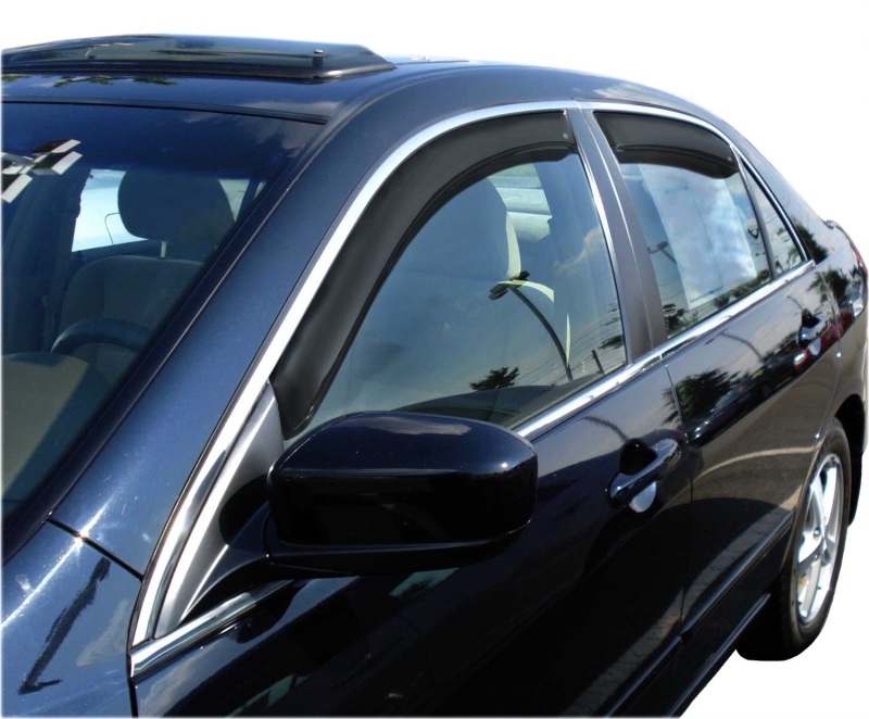 AVS 03-07 Honda Accord Ventvisor In-Channel Front & Rear Window Deflectors 4pc - Smoke thumbnail 3