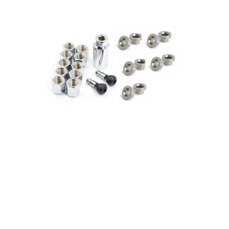 Race Star 5/8in Stud Lug Hole Insert w/ 5/8in Open 60 Deg Conical Seat Lugs (Set of 10)