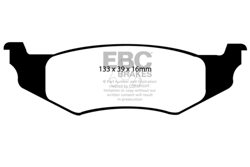 EBC 99-04 Chrysler 300M 3.5 Redstuff Rear Brake Pads thumbnail 4