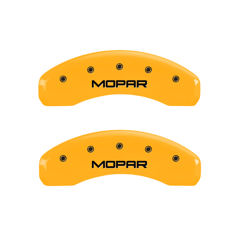 MGP 4 Caliper Covers Engraved Front & Rear Mopar Yellow Finish Black Char 2004 Chrysler Pacifica thumbnail 9