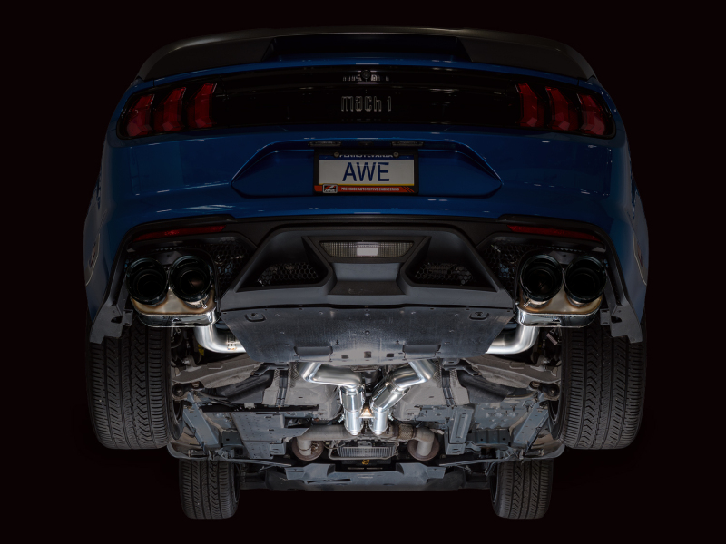AWE Tuning 21-23 Ford Mustang Mach 1 SwitchPath Cat-Back Exhaust w/ Quad Diamond Black Tips thumbnail 5
