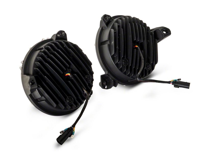 Raxiom 18-23 Jeep Wrangler JL Axial Series 9-In Angel Eye LED Headlights- Black Housing (Clear Lens) thumbnail 9
