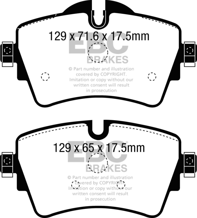 EBC 14+ Mini Hardtop 2.0 Turbo Cooper S Redstuff Front Brake Pads thumbnail 2