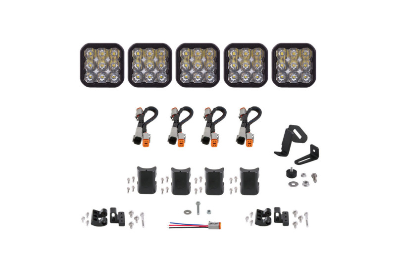 Diode Dynamics SS5 Sport Universal CrossLink 5-Pod Lightbar - White Driving thumbnail 3