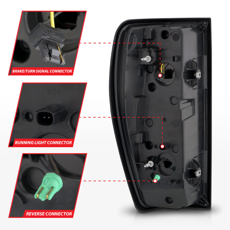 ANZO 19-23 GMC Sierra 1500/2500HD/3500HD Black Replacement Full LED Bar Tail Light thumbnail 9
