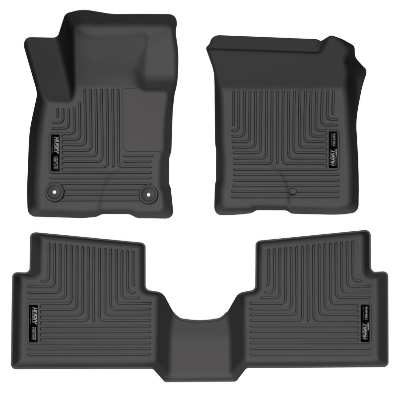 Husky Liners 2022 Ford Maverick(No Fit Hybrid) Weatherbeater Front & 2nd Seat Floor Liners - Black thumbnail 2
