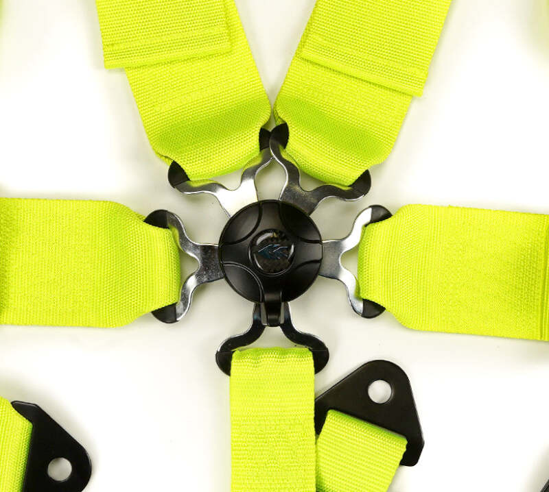 NRG SFI 16.1 5Pt 3 Inch Seat Belt Harness with Pads / Cam Lock - Neon Green thumbnail 6
