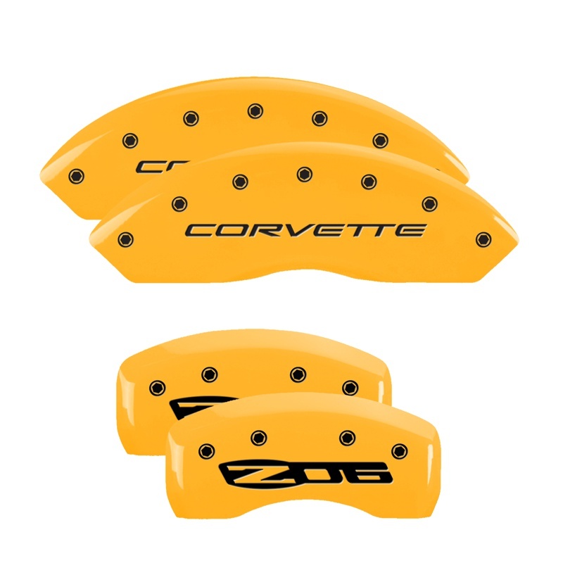 MGP 4 Caliper Covers Engraved Front & Rear Impala Black finish silver ch thumbnail 7