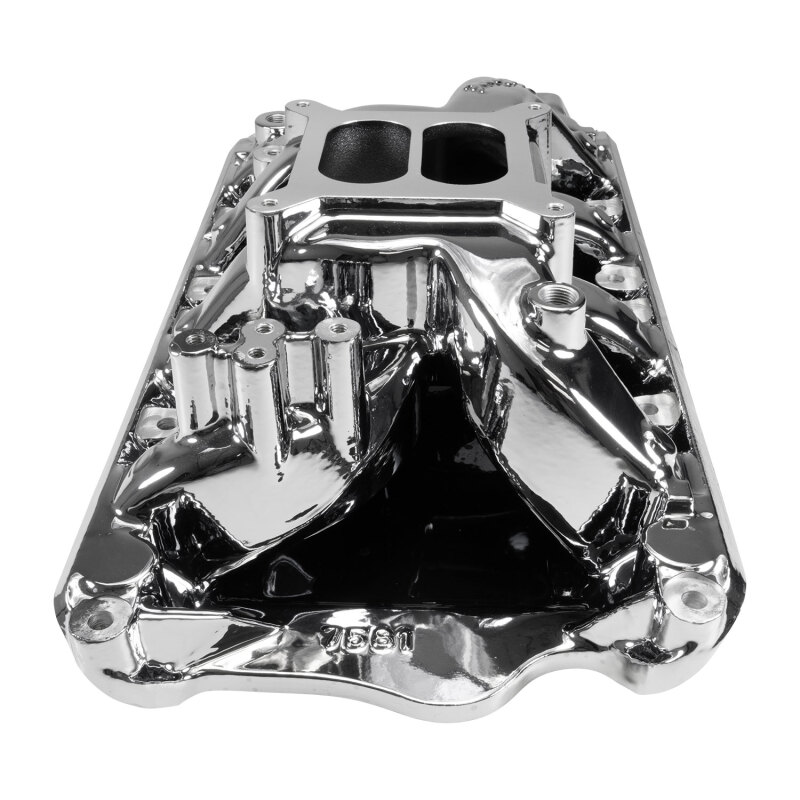 Edelbrock Performer RPM Air-Gap Intake Manifolds 7581-CP Manifold, Air Gap, Dual Plane, Chrome Plasma Coated, Natural, Square Bore, Ford, 351W, Each thumbnail 3
