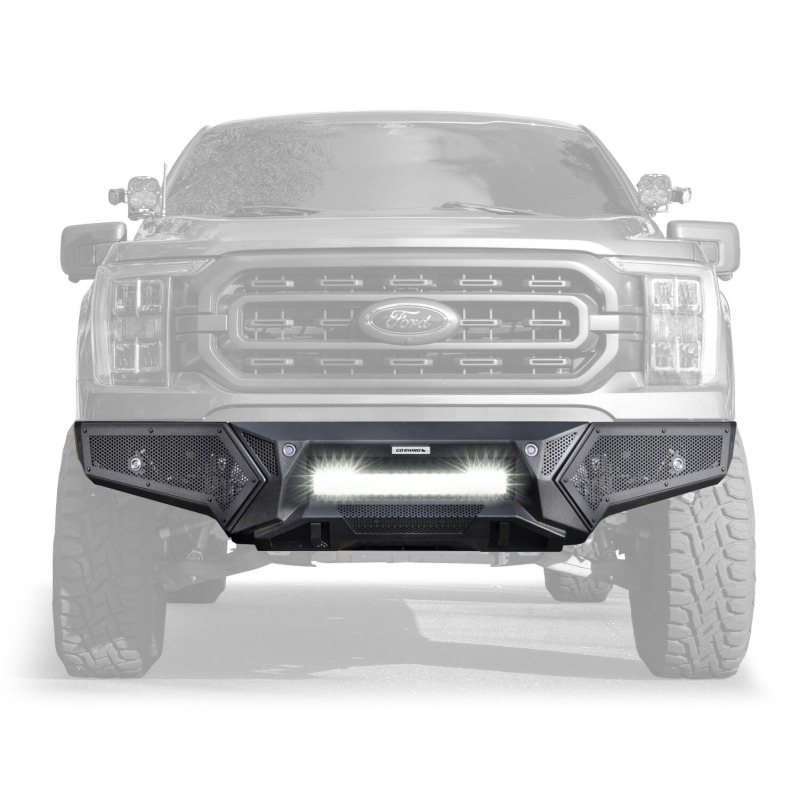 Go Rhino 21-23 Ford F-150 (4dr) Element Front Bumper w/ Power Bar - Tex. Blk