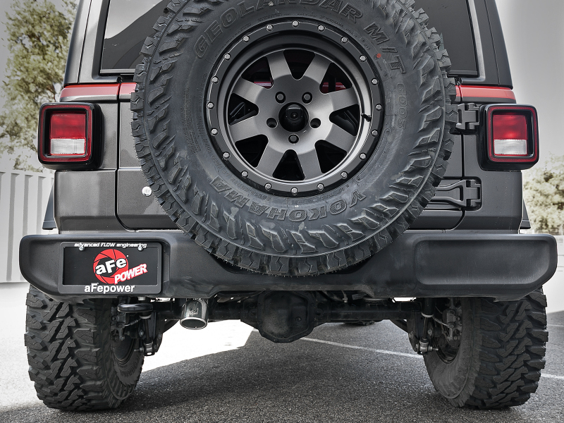 aFe MACH Force-Xp 2.5in 409SS Axle-Back Hi-Tuck Exh Sys w/ Pol Tip 18-20 Jeep Wrangler (JL) V6 3.6L thumbnail 9