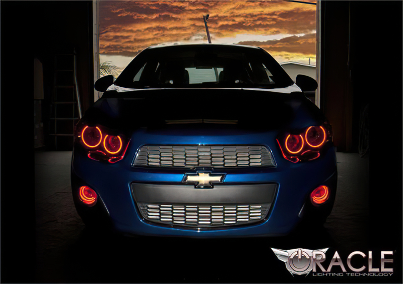 Oracle 12-16 Chevrolet Sonic LED Headlight Halo Kit - Blue thumbnail 2