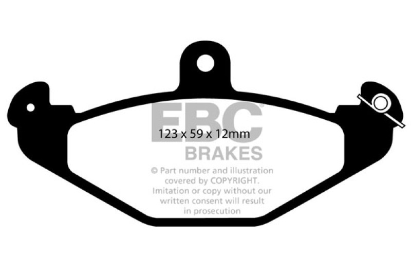 EBC 08+ Lotus 2-Eleven 1.8 Supercharged Redstuff Rear Brake Pads thumbnail 3