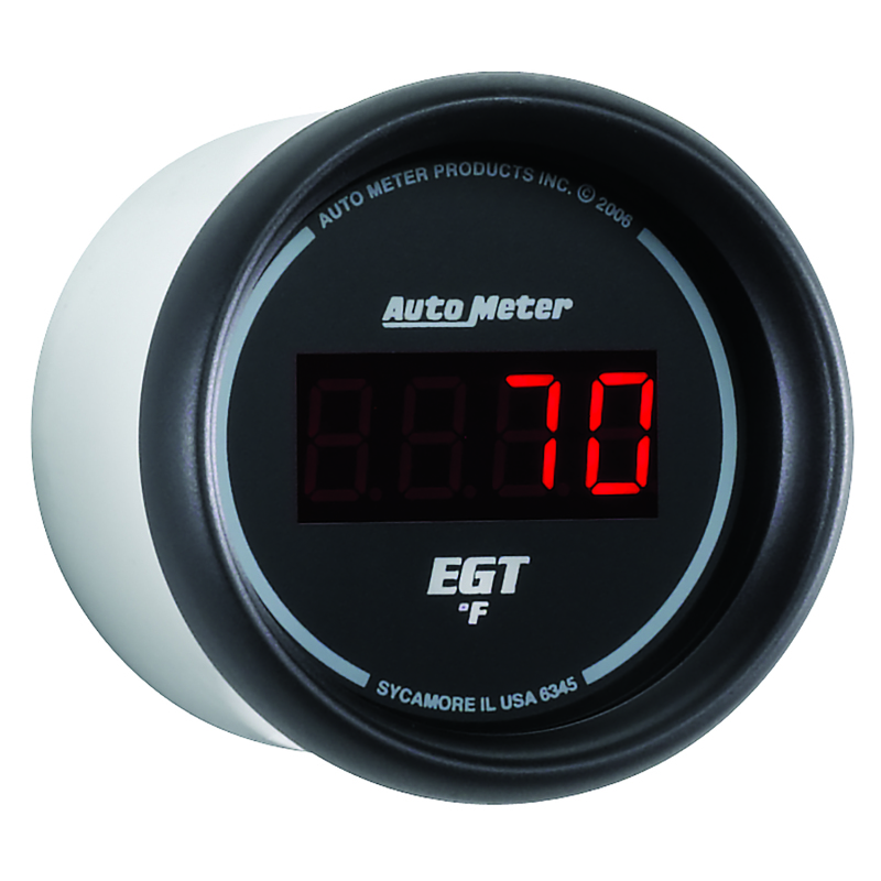 Autometer Z Series 52mm 0-2000 Deg F Digital EGT/Pyrometer Gauge