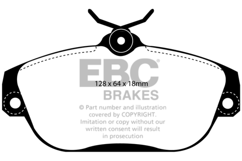 EBC 91-93 Volvo 740 2.3 (ABS) (Girling) Greenstuff Front Brake Pads thumbnail 2
