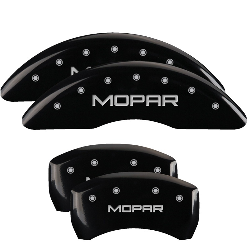 MGP 4 Caliper Covers Engraved Front & Rear SRT8 Black finish silver ch thumbnail 6