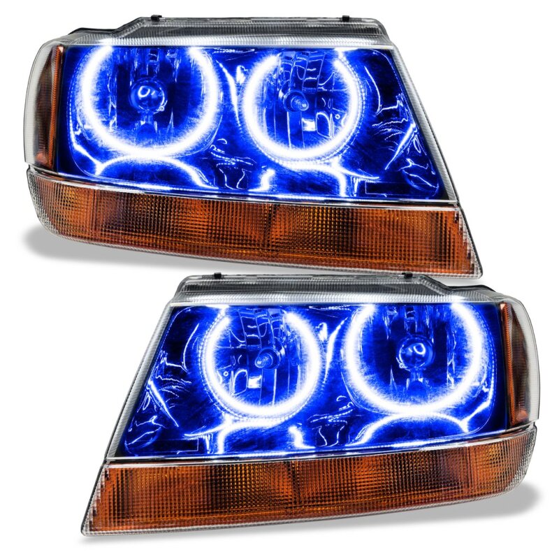 Oracle 99-04 Jeep Grand Cherokee LED Headlight Halo Kit - Blue thumbnail 3