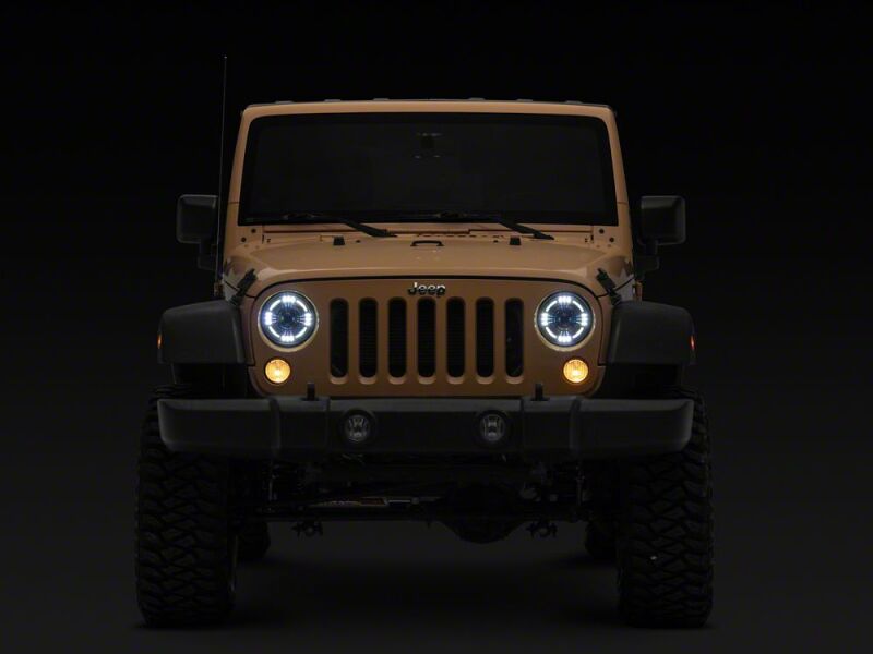 Raxiom 07-18 Jeep Wrangler JK Axial Series Quatro LED Headlights- Black Housing- Clear Lens thumbnail 7